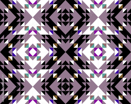 Abstract geometric ethnic pattern design. Aztec fabric carpet  ornament ethnic chevron textile decoration wallpaper. 