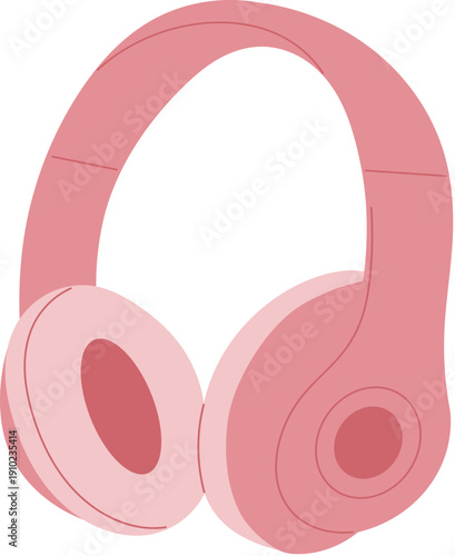 Illustration of Pink Headphones