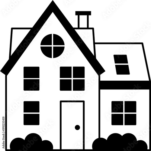 Minimalist Real Estate House Property Icon