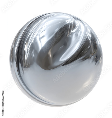 Wallpaper Mural Metallic Silver Sphere Torontodigital.ca