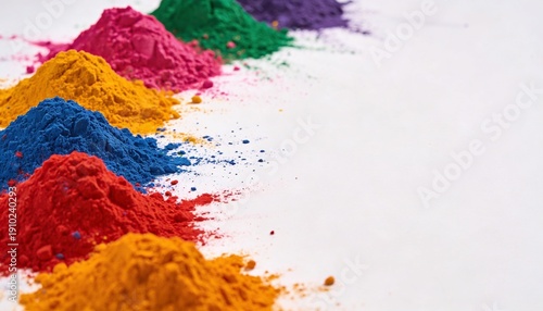Holi Festival Colorful Gulal Powder Minimal Background