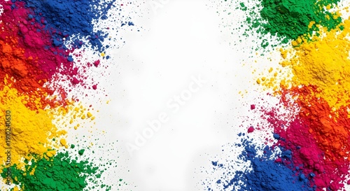 Holi Festival Colorful Gulal Powder Minimal Background