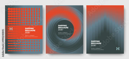 Brochure Cover Template & Front Page Design for Corporate Reports in Abstract Creative Bauhaus Style