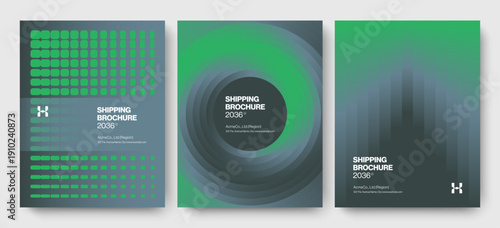 Brochure Cover Template & Front Page Design for Corporate Reports in Abstract Creative Bauhaus Style
