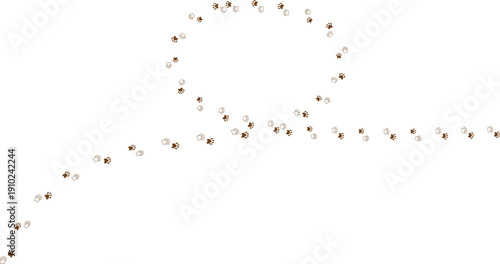 pawprint doodle line pet