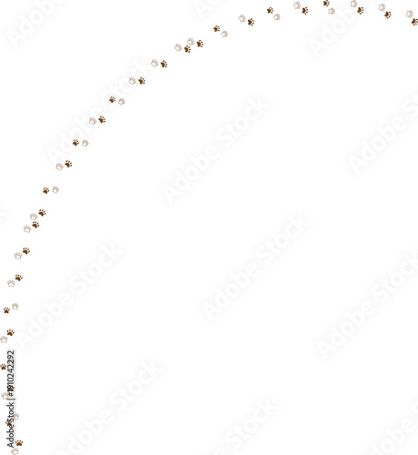 pawprint doodle line pet