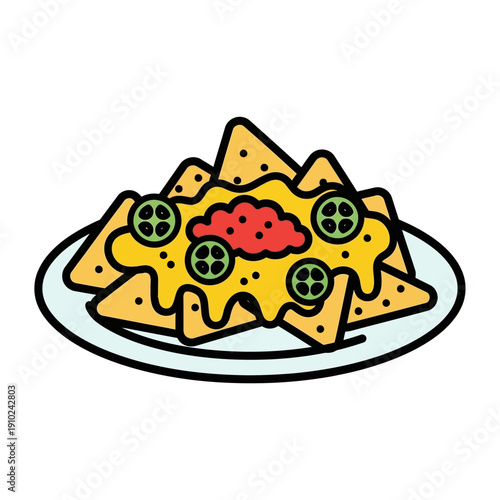 nachos vector plate