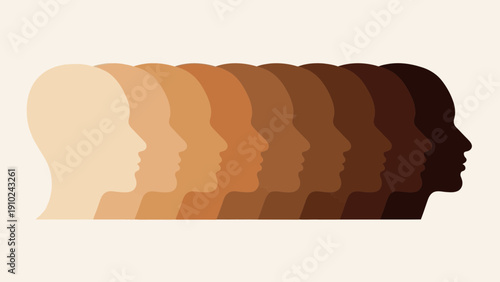 human skin tones, diversity concept, racial equality, skin color shades