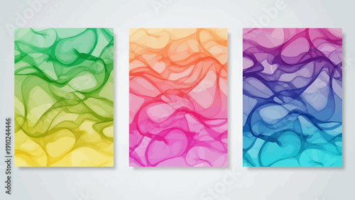 abstract colorful smoke art, vibrant fluid background