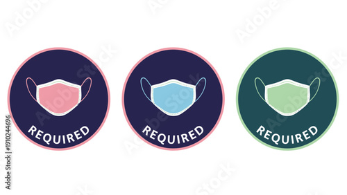 mask required signs, medical face coverings, health safety, covid-19