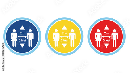 social distancing signs, safety guidelines, public health, coronavirus measures