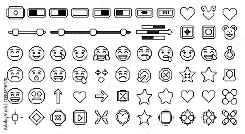 Collection of Hand Drawn Icons and Symbols for User Interface Design.