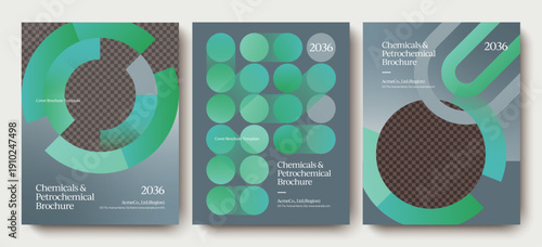 Modern Creative Brochure Cover Template with Petrochemical, Chemical & Heavy Industry Theme