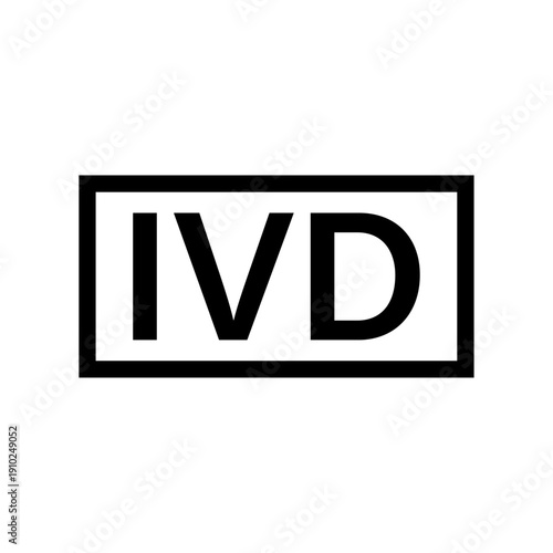 Modern logo design with IVD text in black rectangle
