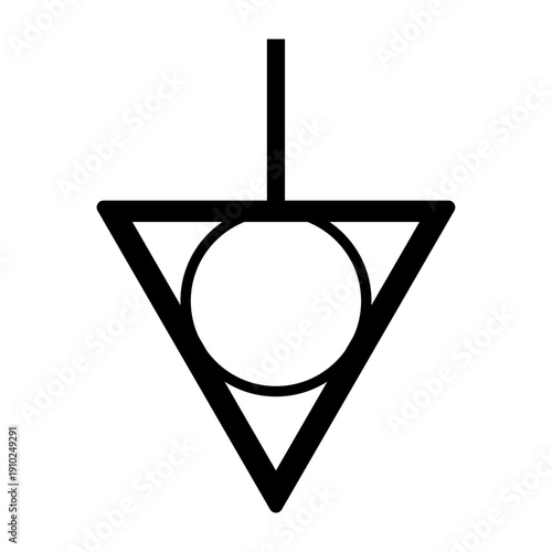 Geometric symbol with circle and triangle shapes