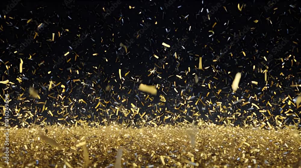 custom made wallpaper toronto digitalMassive Golden Confetti Rain Falling Celebration Finale Video.