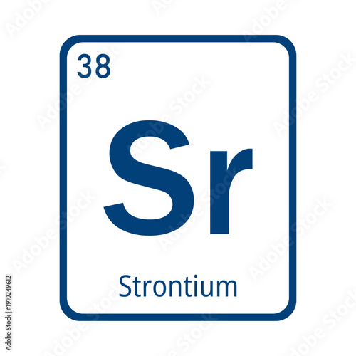 Strontium element symbol Sr periodic table chemistry