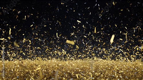 Wallpaper Mural Massive Golden Confetti Rain Falling Celebration Finale Video. Torontodigital.ca