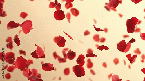 Wallpaper Mural Red Rose Petals Falling Slow Motion Wedding Background Video. Torontodigital.ca