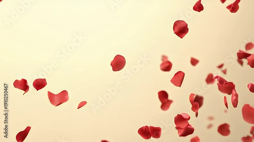 Wallpaper Mural Red Rose Petals Falling Slow Motion Wedding Background Video. Torontodigital.ca