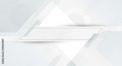 A modern and sleek vector graphic design element featuring a white rectangular shape with a subtle shadow effect on a light gray background