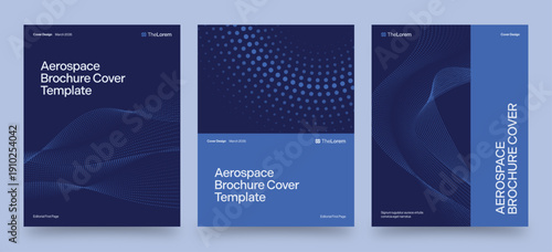 Brochure Cover Template in Modern Technology Startup Style for Agency Report Cover Front Page Design