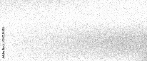 Textured background with noise pattern gradient. Grain stippled overlay. Grunge abstract dotwork texture. Faded halftone cover. Dots gradation. Vector distressed speckle effect backdrop.