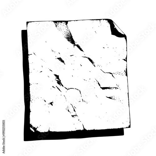 Black and White Grunge Texture Isolated Graphic Element Design