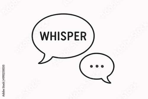 Whisper conversation concept speech bubbles communication dialogue talking sharing thoughts.
