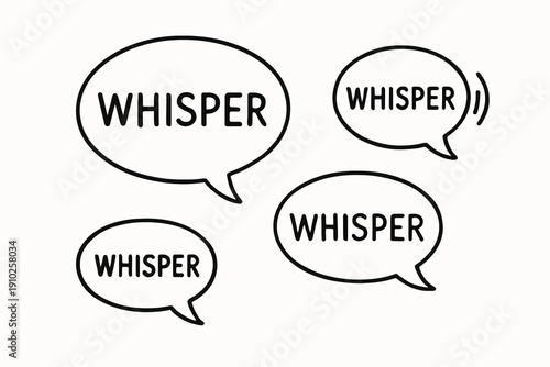 Whisper Bubbles - A Visual Representation of Quiet Communication.