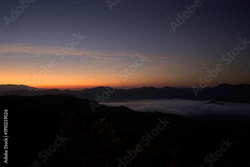 sunrise over the mountains