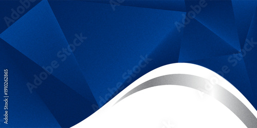 Black dark navy blue silver abstract pattern background. Geometric shape. Line triangle angle fold polygon diamond 3D. Color gradient ombre. Rough grain noise. Light shadow. Matte shimmer. Minimum.