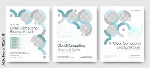 Brochure Report Cover Template for Modern, Corporate & Startup Technology Style Front Page Designs