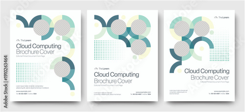 Brochure Report Cover Template for Modern, Corporate & Startup Technology Style Front Page Designs