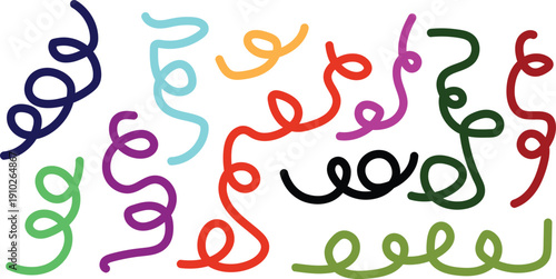 Colorful squiggly lines artwork