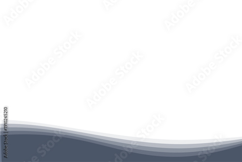 下部にネイビーの流線を描いたシンプルな波のフレーム背景素材