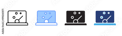 Speedometer icon set multiple style collection