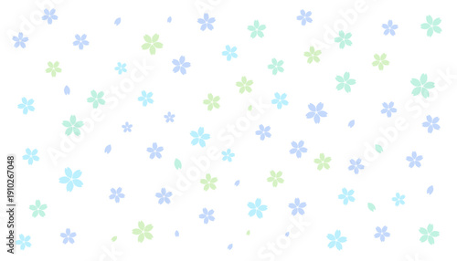 シンプルな桜の背景イラスト　コピースペース