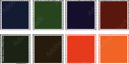 A grid of eight colored squares each with a white border