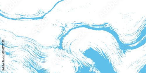Blue water splash on white background