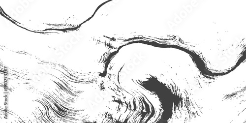 Hand drawn vector animal illustrations with grunge ink elements