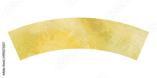 金色の水彩の和風フレーム素材　ベクターイラスト　テンプレート　ゴールド　レトロ　高級感　手描き　横長　タイトル　題