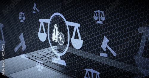 Quadro su tela Criminología digital y delitos informáticos procesados por inteligencia artifici