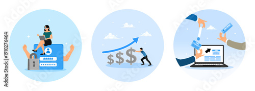 Online security and data protection, entrepreneurs increase investment, job openings online.