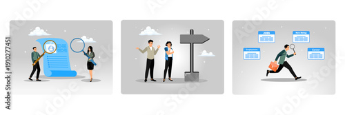 The HR team reviews the candidate's resume, choosing decisions to success, search for job openings.