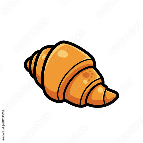 croissant on white background
