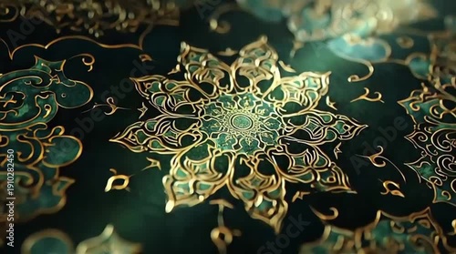 Intricate Golden Mandala Pattern Animation.