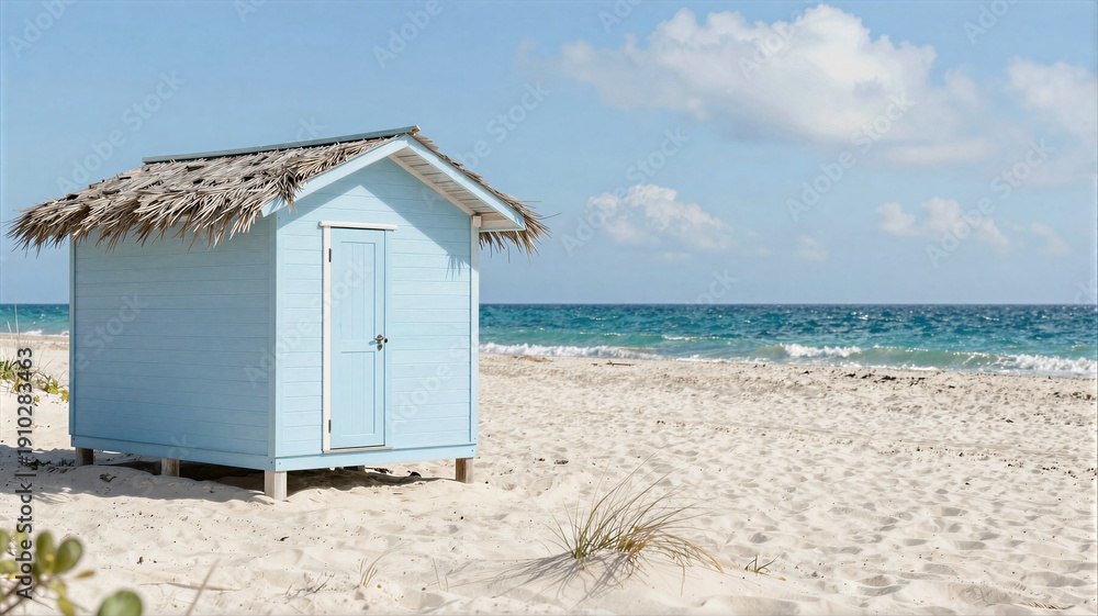 Fototapeta premium beach hut on the beach