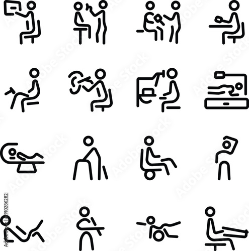 Pack of Healthcare Line Style Icons 