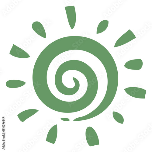 Green Sun Symbol